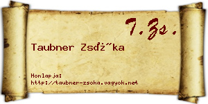 Taubner Zsóka névjegykártya